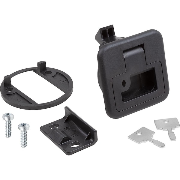 Snap Lock Fold-Down, Not Lockable, Form:B, S=12-17, H=35, 5, M05X16, Pc/Abs Black